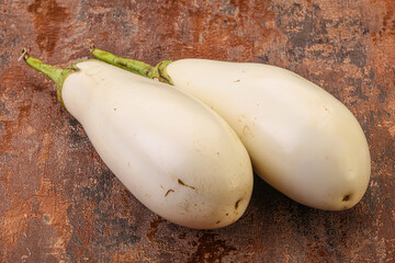 Ripe and tasty white eggplant