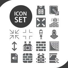 Simple set of thickness related filled icons.