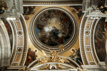 interior of church isaac cathedral st petersburg