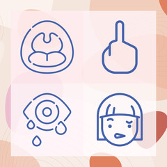 Simple set of sore related lineal icons