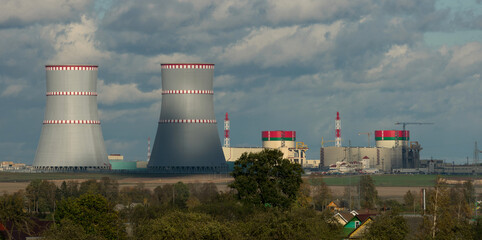 Panorama Belarusian nuclear power plant.