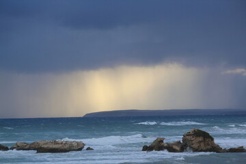 storm over the sea