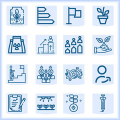 Growing  related simple set. 16  lineal