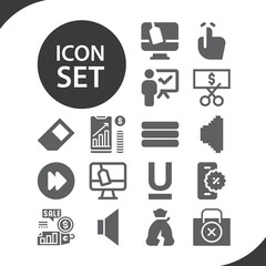 Simple set of exceeded related filled icons.