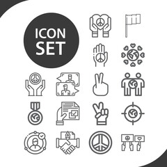 Simple set of negotiations related lineal icons.
