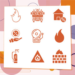 Fototapeta premium Simple set of 9 icons related to elicit