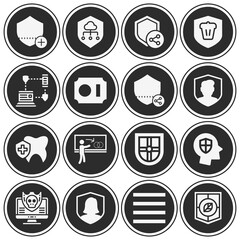 16 pack of excuse  filled web icons set