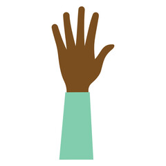 Hand icon vector. Human palm symbol
