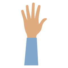 Hand icon vector. Human palm symbol