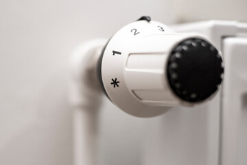 Temperature system in a home. Heating control panel.