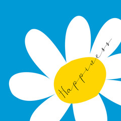 Festive illustration of a Daisy of happiness