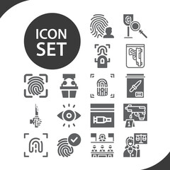 Simple set of testimony related filled icons.