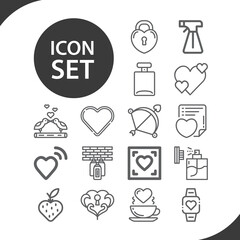 Simple set of essence related lineal icons.