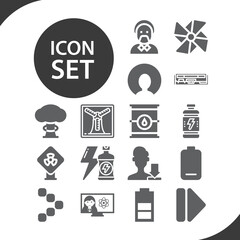 Simple set of generation related filled icons.
