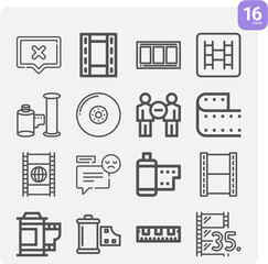 Simple set of vote out related lineal icons.