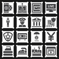 16 pack of pig  filled web icons set