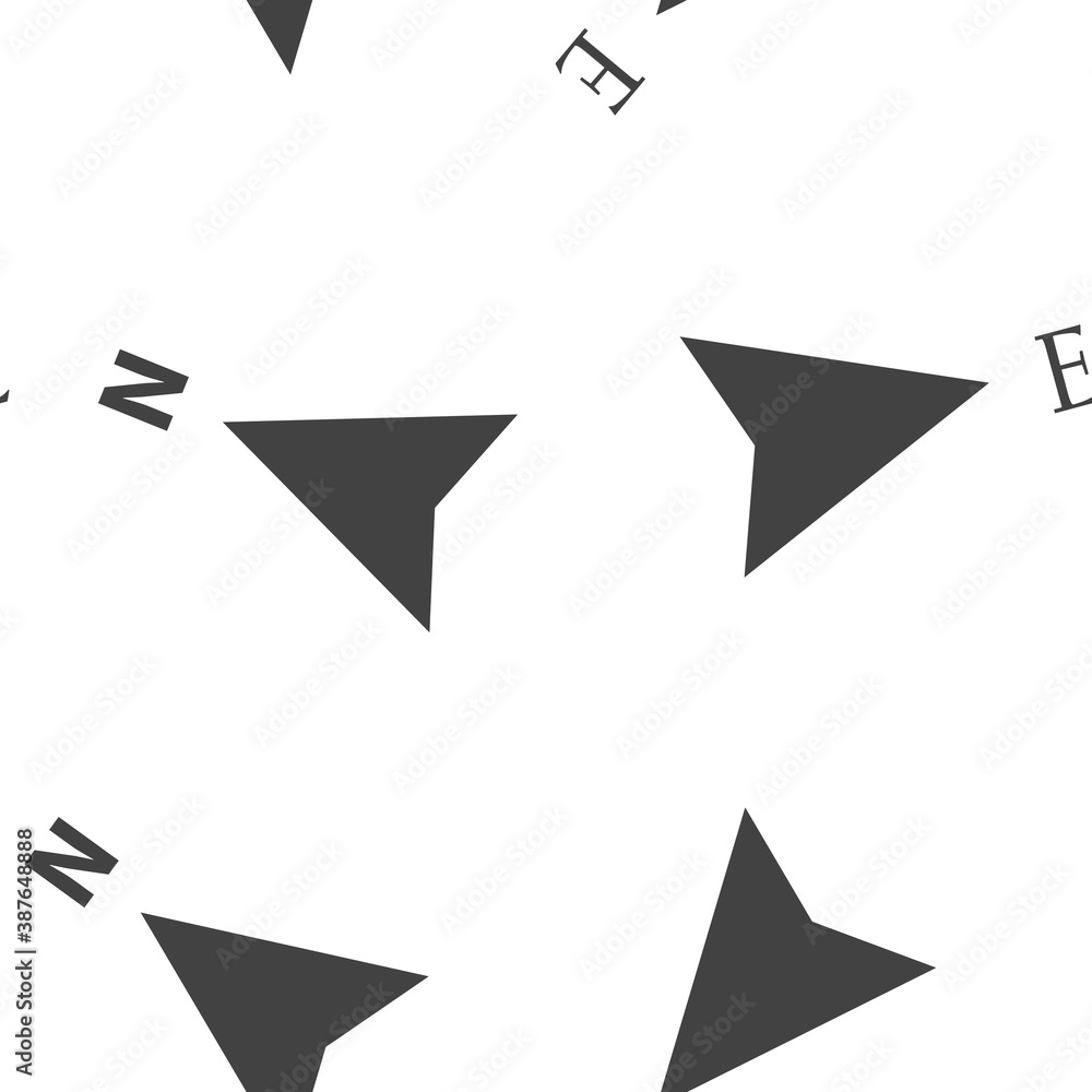 Poster vector icon of the compass. illustration of a compass symbol for determining the sides of the world 
