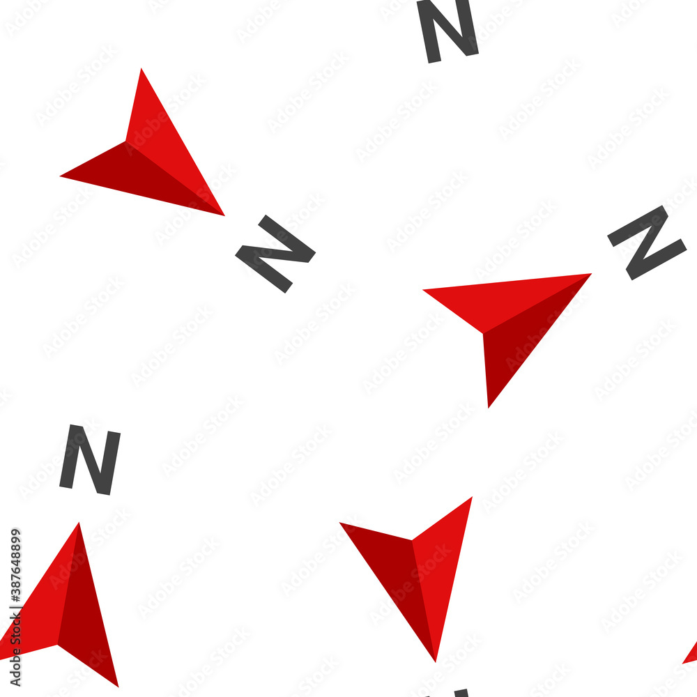 Poster vector icon of the compass. illustration of a compass symbol for determining the sides of the world 