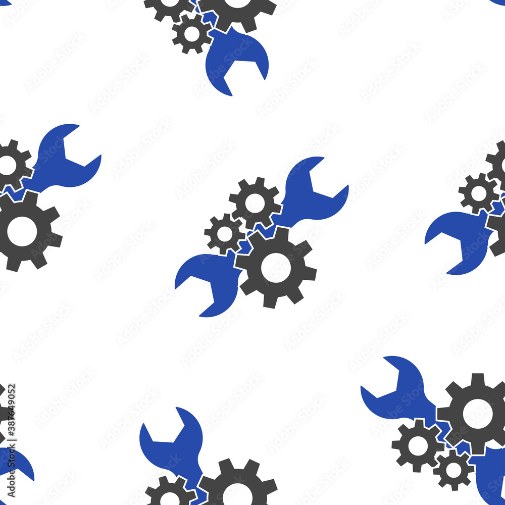 Poster service tool seamless pattern on a white background.