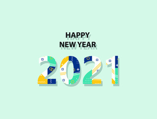 design to celebrate the approaching new year 2021