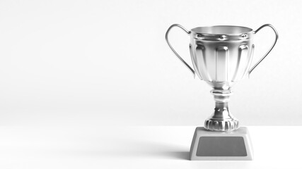 Silver Cup on a white background