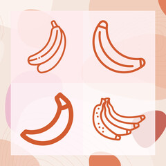 Simple set of fanny related lineal icons