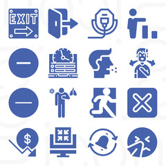 16 pack of expiration  filled web icons set