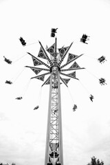 Aerial twirling ride at the Fair, US, 2015.
