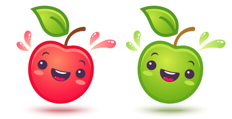 Red and green apples