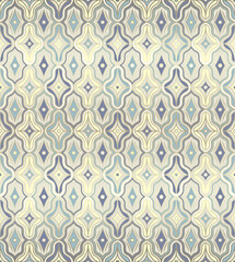 Oriental Asian luxury seamless pattern in gold and blue colors