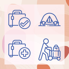 Simple set of christmas eve related lineal icons