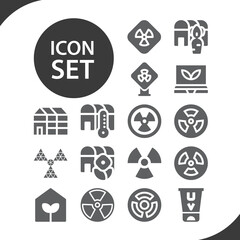Simple set of emitted related filled icons.