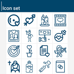 Simple set of respect related lineal icons.