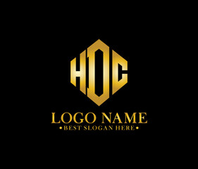 HDC Diamond Alphabet Modern Logo Design Concept