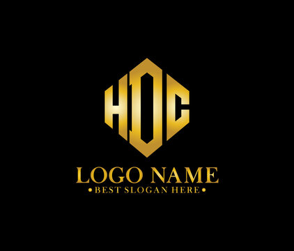 HDC Diamond Alphabet Modern Logo Design Concept