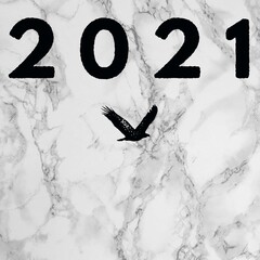 Image with a text "2021" on simple grayish background.