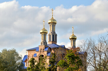 Fototapeta na wymiar Church of the Intercession Holy Virgin in St. Petersburg, Russia.