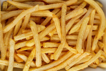 french fries on white background