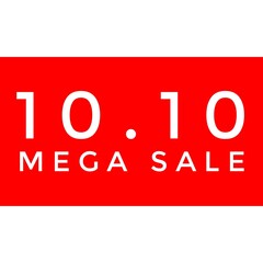 Image with text "10.10 mega sale"