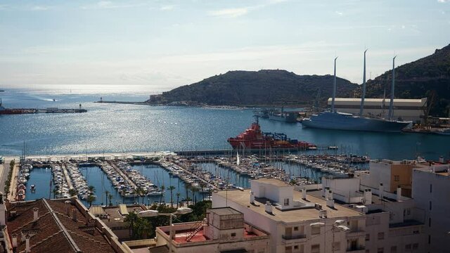Landscape of the beautiful city of Cartagena in Spain