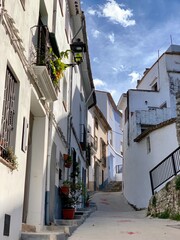 Fototapeta premium A typical mediterranean street in Benialí, Alicante, Spain.