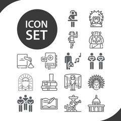 Simple set of prose related lineal icons.