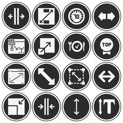 16 pack of optimum  filled web icons set