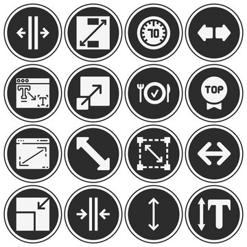 16 pack of optimum  filled web icons set