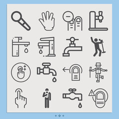 Simple set of dancer related lineal icons.