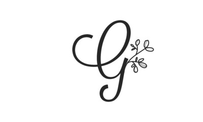 G wedding flowers alphabet characters