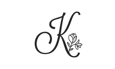 K wedding flowers alphabet characters