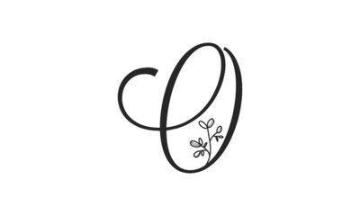 O wedding flowers alphabet characters