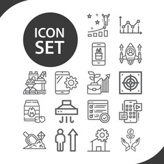 Simple set of exploitation related lineal icons.