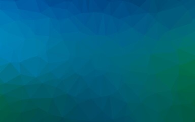 Obraz premium Light Blue, Green vector polygon abstract background.
